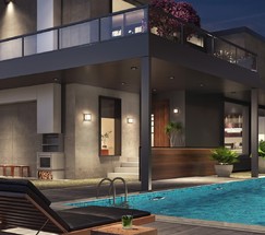 Универсальный уличный светильник 1533 TECHNO LED чёрный