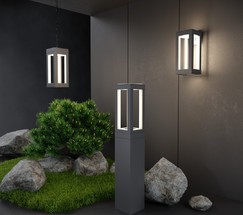 Универсальный уличный светильник 1529 TECHNO LED Frame серый