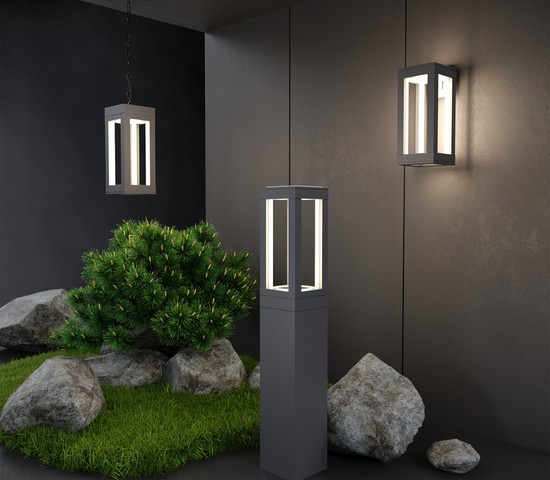 Универсальный уличный светильник 1528 TECHNO LED Frame серый