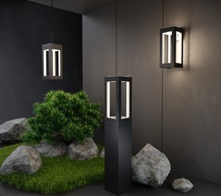 Универсальный уличный светильник 1528 TECHNO LED Frame чёрный