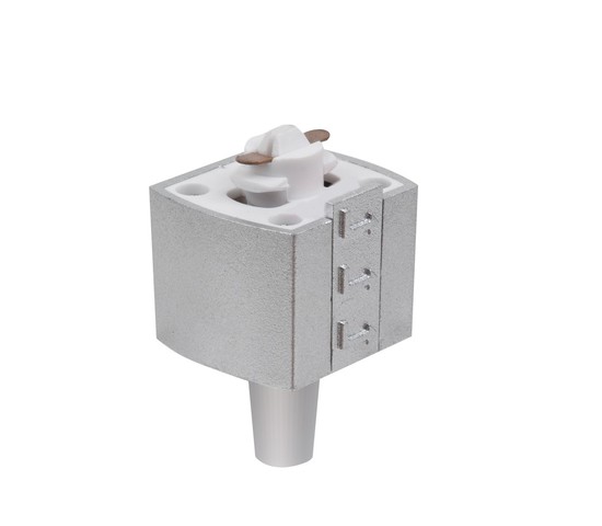 Коннектор для однофазного шинопровода серебро (TRLM-1-CH)