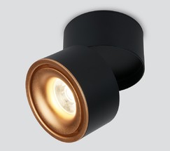 Точечный светильник DLR031 15W 4200K 3100 черный матовый/золото