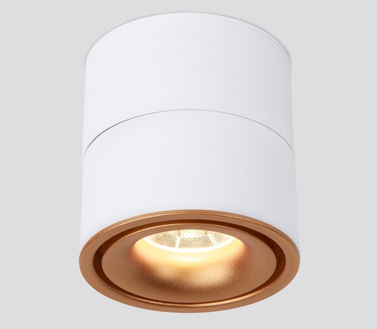 Точечный светильник DLR031 15W 4200K 3100 белый матовый/золото