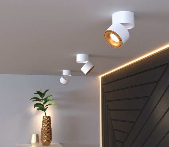 Точечный светильник DLR031 15W 4200K 3100 белый матовый/золото