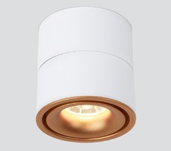 Точечный светильник DLR031 15W 4200K 3100 белый матовый/золото