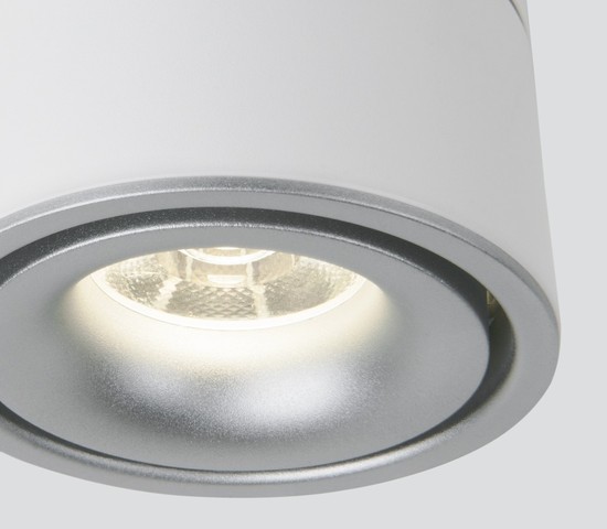 Точечный светильник DLR031 15W 4200K 3100 белый матовый/серебро