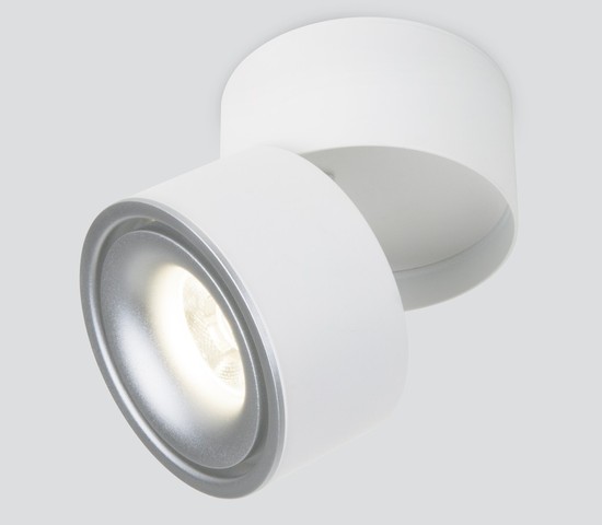 Точечный светильник DLR031 15W 4200K 3100 белый матовый/серебро