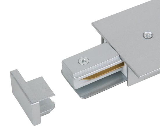 Ввод питания и заглушка торцевая для однофазного встраиваемого шинопровода (серебристый) (TRPF-1-CH)