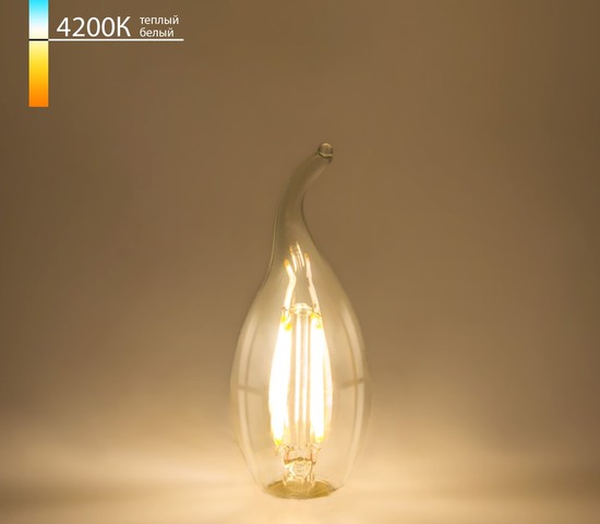 Лампа Свеча на ветру BLE1429 9W 4200K E14 (CW35 прозрачный)