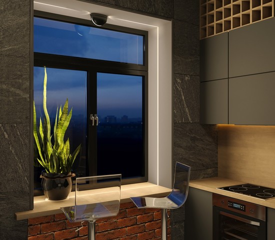 Универсальный уличный светильник 1630 TECHNO LED черный