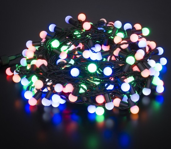 Уличная гирлянда 400-104 мульти с эффектом мерцания 20м IP65