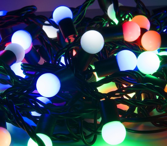 Уличная гирлянда 400-104 мульти с эффектом мерцания 20м IP65