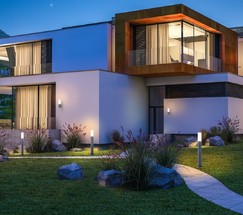 Универсальный уличный светильник 1419 TECHNO серый