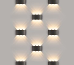 Универсальный уличный светильник 1551 TECHNO LED TWINKY TRIO черный