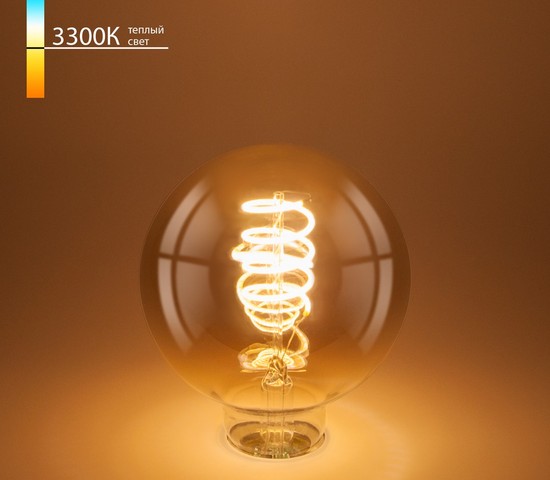 Лампа Classic FD 8W 3300K E27 (G95 спираль тонированный) (BLE2709)